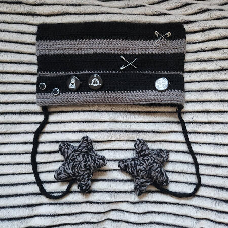 emo cat beanie