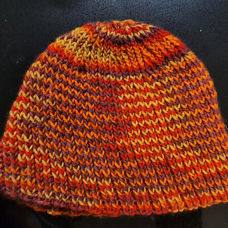 warm-toned beanie